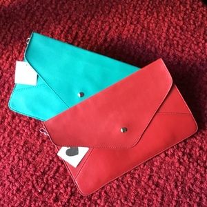 Two brand NEW envelope clutches